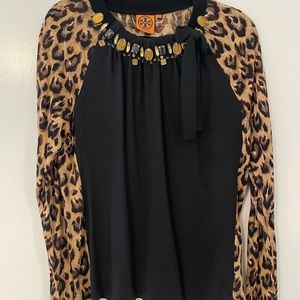Tory Burch Animal Print Blouse